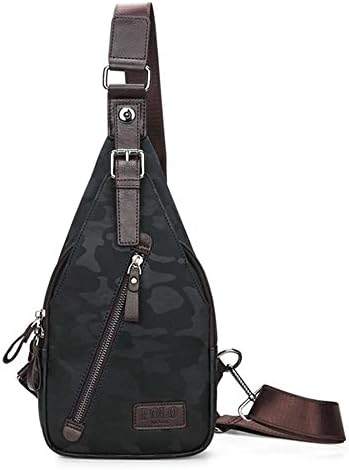 VICUNA POLO Famous Brand Theftproof Magnetic Button Open Leather Mens Chest Bags Fashion Travel Crossbody Bag Man Messenger Bag