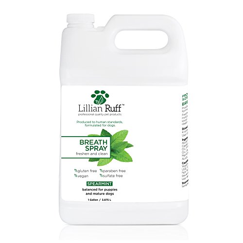 Lillian Ruff Dog Breath Freshener Spray - Spearmint Flavor- Fight Bad Breath, Dental Plaque and Tartar - Boost Immune System (Gallon) - Thumbnail 6