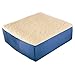 Collections Etc Extra Thick Foam Chair Cushion Blue with Detachable Sherpa Fleece Lining for Washing, Blue