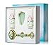 4-in-1 Jade Roller and Gua Sha Set with Mask Brush & Makeup Remover Bonus- Real 100% Natural Jade for Face Neck Body- Complete Beauty Set for Slimming & Firming- Rejuvenate Skin & Remove Wrinkles