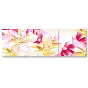 3 Piece Canvas Wall Art-Romantic Flower-Canvas Prints Home Artwork Decoration for Living Room,Bedroom - 12"x12"x3 Panels
