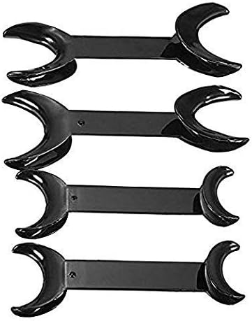 Aprodite Double-Headed T-Shape Intraoral Cheek Lip Retractor Opener Black Large and Small 4 Per Sets