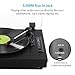Archeer Vintage Bluetooth Vinyl Turntable Record Player with Built-in Stereo Speaker, 3-Speed Belt Drive, Vinyl-to-MP3 Recording, RCA Output, Big Size – Blackthumb 2