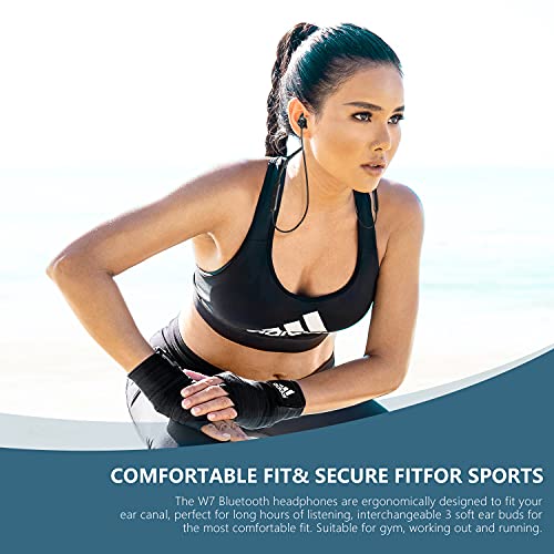 MTY Wireless Bluetooth Headphones Neckband 15Hrs Playtime Upgraded V5.0 Wireless Earbuds in Ear Noise Cancelling Sport Earbuds IPX5 Waterproof for Gym Running Call Work Home Office