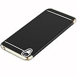 Sony Xperia XA Ultra Case, Ranyi [3 in 1 Hybrid] [Anti-slip] [Metal Texture] Luxury Electroplated Painting Bumper + Matte Hard Back Cover 3 in 1 Case for Sony Xperia XA Ultra /Xperia C6 (black)