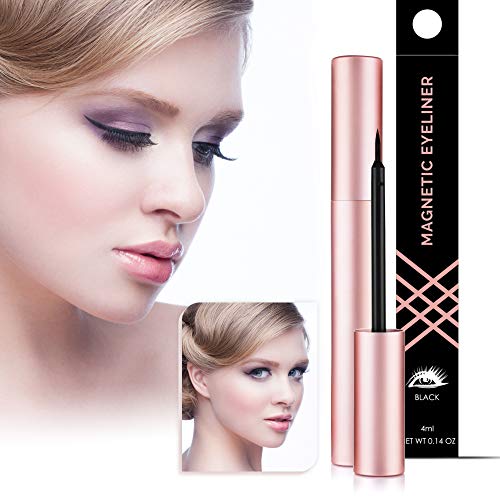 New Design-Magnetic Eyeliner Liquid Liner, Natural Look,Waterproof and Smudge Resistant, Use with Magnetic False Lashes (pink)