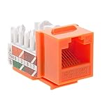 Cat5e-Ethernet-RJ-45-Keystone-Jack-Cat5-Punch-Down-Network-Orange-Choose-a-Pack-of-5102030-20