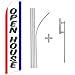 wall26 Open House Econo Flag | 16ft Aluminum Advertising Swooper Flag Kit with Hardware
