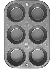 OvenStuff Non-Stick 6 Cup Jumbo Muffin Pan - American-Made, Non-Stick Baking Pans, Easy to Clean and Perfect for Making Jumbo Muffins or Mini Cakes