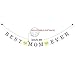 Best Mom Ever Banner with Gold Glitter Heart | Vintage Mothers Day Decorations | Mother’s Day Gifts from Daughter and Son