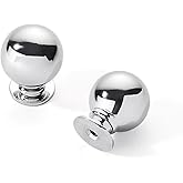 CABDM 10 Pack 1 Inch Vintage Ball Polished Chrome Cabinet Knobs Kitchen Cabinet Hardware Drawer Knobs Pulls for Drawers.