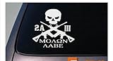 2A MOLON LABE three percenter sticker ar decal 2nd amendment obama *D726* .