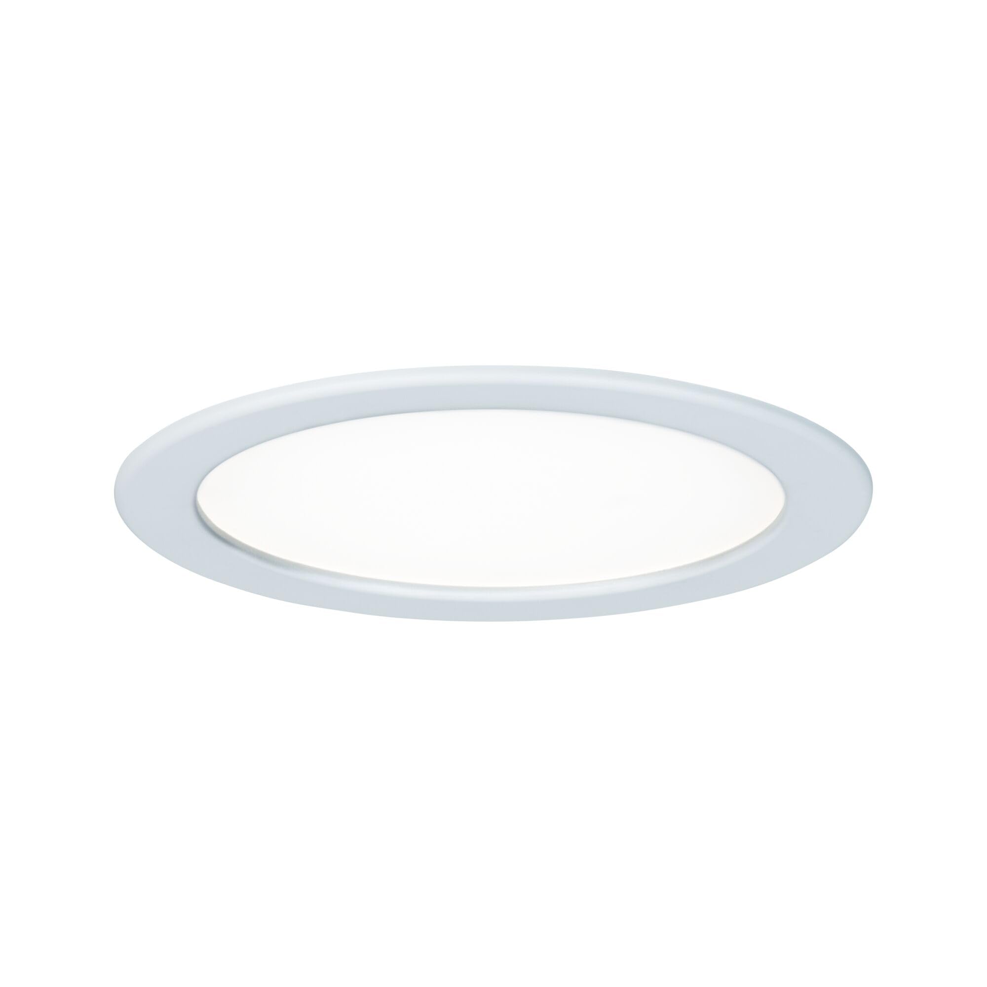 Paulmann 92060 Round Ceiling 4000 K Neutral White LED Panel IP44 Splashproof Includes Bulb Recessed Light Plastic 18 W