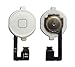 Johncase OEM Home Button Flex Ribbon Cable Assembly w/Rubber Gasket Replacement Part Compatible for iPhone 4s All Carriers (White)