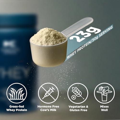 Kinetica Sports Whey Protein Powder - Vanilla, 1Kg, 33 Servings | 23g Protein, 5.5g BCAA Amino Acid & 4.32g Glutamine | Recovery Shake for Optimum Nutrition | WADA & Informed Sport Approved