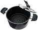 Happycall Nonstick Diamond Pot, 5-Quart, Dark Brown, Dishwasher Safe, PFOA Free, Saucepan, with Glass Lid, 2-in-1 Pot (5 Qt)