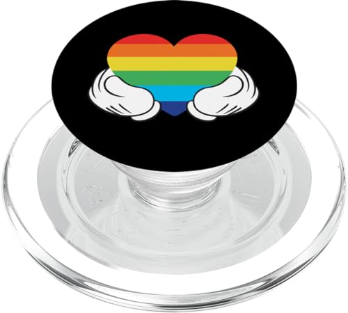 Disney Mickey Mouse Rainbow Heart Hands PopSockets MagSafe PopGrip for iPhone