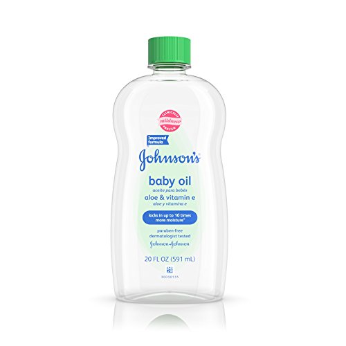 Johnson's Baby Oil With Aloe Vera & Vitamin E For Dry Skin, 20 oz.