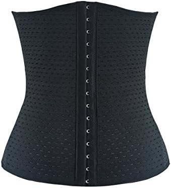Women's Waist Trainer Corset for Weight Loss Tummy Girdle Fat Burner (Small, Black)