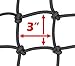 PowerTye 3ft by 4ft Extreme Duty 6mm Bungee Elastic Cargo Net with 3in x 3in Mesh - 18 Large Adjustable Hooks