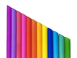 Pack of 12 Kids Reusable Silicone Drinking Straws Colorful by Maunsell | Durable Rubber Flex Straws for 10 oz Tumbler | Set of 12 pieces Bright Colors Straws | BPS & BPA Free | Safe for Kids & Adults