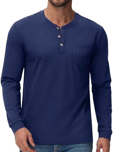 2026 Long Sleeve Soft Shirts for Men Classic Button Down V Neck