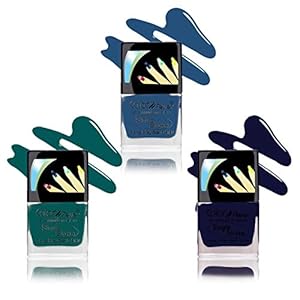 Color Fever Ultra Sparkle Nail Color, Blue/Green, 9ml (Pack of 3)
