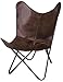 Buffalo Tools Natural Leather Butterfly Chair in Brown