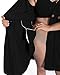 Brobe Post Surgery Robe with 6 Internal Pockets for Mastectomy, Mommy Makeover, Tummy Tuck, Open Heart Surgery- (Small, Black)