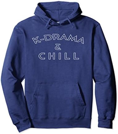 Unisex K-Drama And Chill K-Pop Clothing Fashion Merchandise Sweater Large Navy