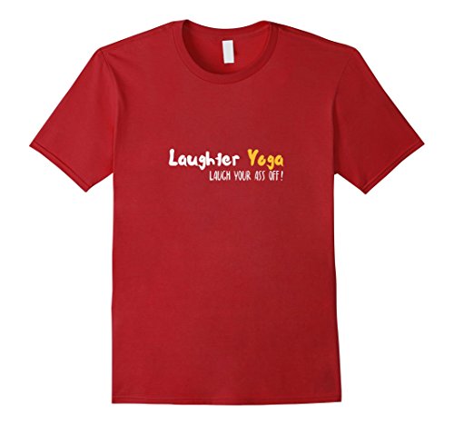 Men’s Laugh Your Ass Off Laughter Yoga T-Shirt XL Cranberry