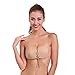 Aedo Strapless Bra for Women, Self Adhesive Invisible Pasties Sticky Push Up Backless Cleavage Cover (Nude, Cup C)