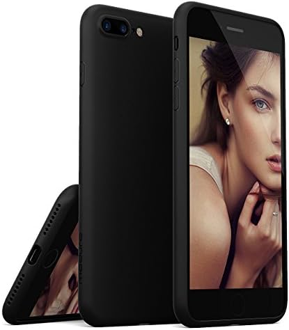 iPhone 8 Plus Case / iPhone 7 Plus Case, Moduro [MINIMALIST SERIES] Full Coverage Ultra Thin [1.0mm] Slim Fit Flexible TPU Case for iPhone 8 Plus / iPhone 7 Plus (Matte Black)