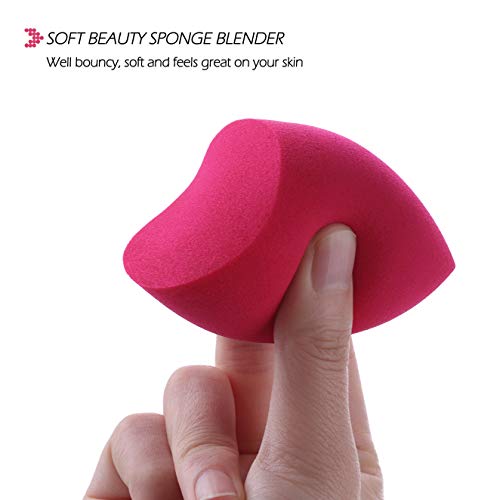 FAMILIFE Makeup Sponge Blender Set 5Pcs with Dry Holder Stand Cosmetic Egg Blending Sponge Set - Thumbnail 3