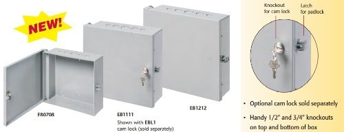 Arlington EB1212-1 Electronic Equipment Enclosure Box, 12" x 12" x 4", Non-Metallic, 1-Pack (Renewed)