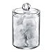 Qtip Dispenser Holder Apothecary Jars Bathroom,Premium Quality Clear Plastic Acrylic Organizer for Q-Tips,Cotton Swab,Cotton Ball,Cotton Rounds | Small,10-Once