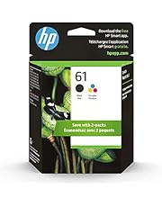 Original HP 61 Black/Tri-color Ink (2-pack) | Works with DeskJet 1000, 1010, 1050, 1510, 2050, 2510, 2540, 3000, 3050, 3510; ENVY 4500, 5530; OfficeJet 2620, 4630 | Eligible for Instant Ink | CR259FN