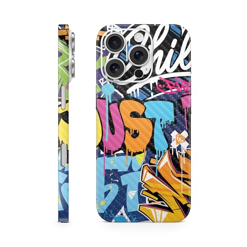 Carbon Fiber Phone Skin Compatible with Apple iPhone 16 Pro - Just Paint - Prem…