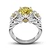WensLTD Clearance! 2-in-1 Womens Vintage White Diamond Silver Engagement Wedding Band Ring Set (#8, Silver-5)