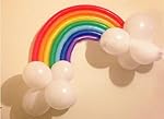 PartyWoo Party Balloons 40'' Rainbo Latex Balloons for Baby Shower Birthday Decoration Kids Party Supplies