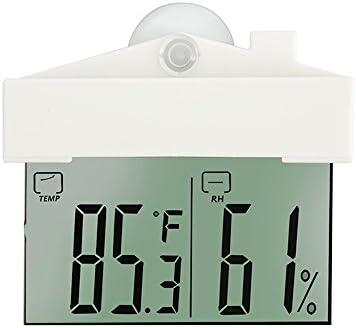 Wall Mount Temperature and Humidity Monitor Large Digital Temperature Gauge Window Thermometer Hygrometer, Indoor Humidity Meter with Clear Display Screen, 1 Decor Butterfly