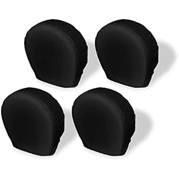 Explore Land Tire Covers 4 Pack - Tough Vinyl Tire Wheel Protector for Truck, SUV, Trailer, Camper, RV - Universal Fits Tire Diameters 26-28.75 inches, Black