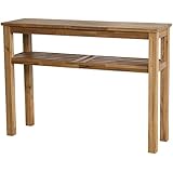 New Pacific DirectTiburon Shelf Console Table, Brown