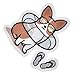 Fun Cartoon Corgi Stickers - Party Favors Scrapbooking Craft Supplies - 40 Stickers