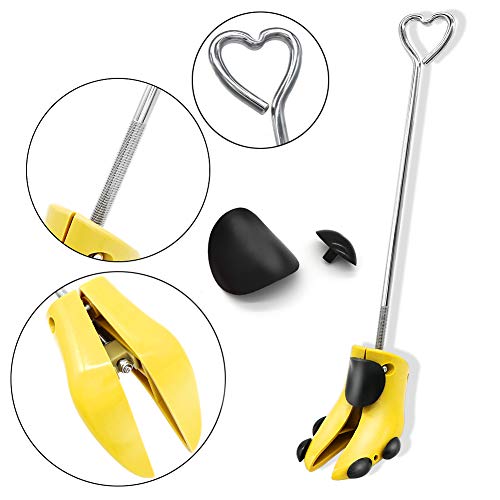 Shoe Stretcher Women, APREUTY Pair of Professional Shoe Stretcher Men Adjustable Shoe Trees Stretching Hiking Working Boots Stretcher with Foldable Boot Shaper Stands and Carrying Bag (Yellow)