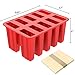 Popsicle Molds, Ouddy 10-Cavity Silicone Homemade Ice Pop Molds & A Silicone Funnel with 50 Pcs Wooden Sticks, Red