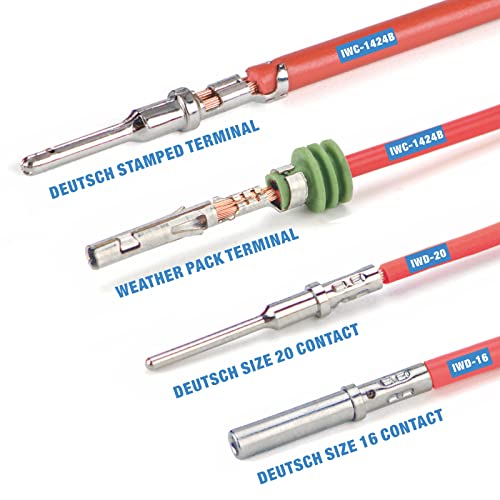 IWISS Deutsch Terminal Crimp Tool Kit, Closed Barrel and Open Barrel