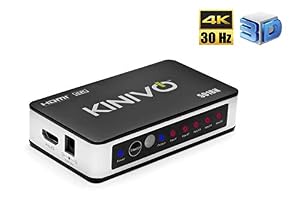 Image of Kinivo 501BN 5-Port High Speed 4K 30Hz HDMI Switch With IR Wireless Remote(Renewed) - For Xbox 360/One, PS4/PS3, Nintendo Switch, Blu-ray Player, Apple TV, Roku etc