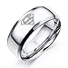 Godyce Superman Ring for Men Women Size 6-14 - 8mm Wide Stainless Steel Jewelry with Gift Box
