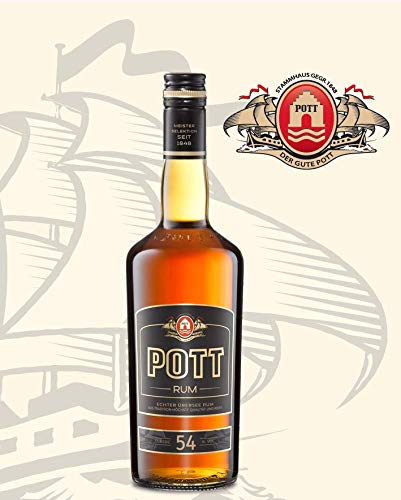 POTT Rum 54% vol. (1 x 0,7 l) - besonders starker Übersee-Rum, ideal für den intensiven Genuss in Heißgetränken wie Feuerzangenbowle, Grog oder Glühwein, als Punsch oder als Cocktail, zum Backen – Bild 4